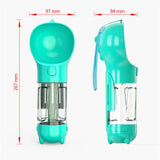 Borraccia 3 in 1 da Viaggio per Cani 300 ml, Acqua Sempre Pronta in Passeggiata