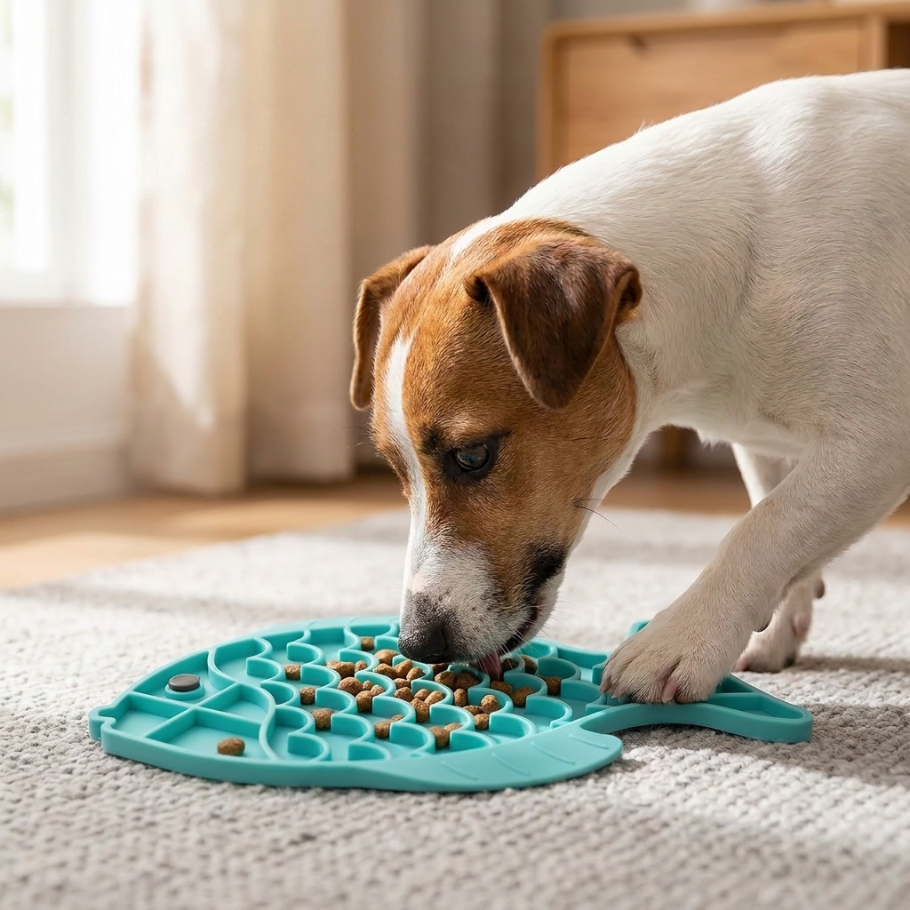 Tappetino da leccare a ventosa per cani, per bagni rilassanti e alimentazione lenta